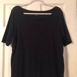 Loft Large Navy/Marled Tee Short-sleeve